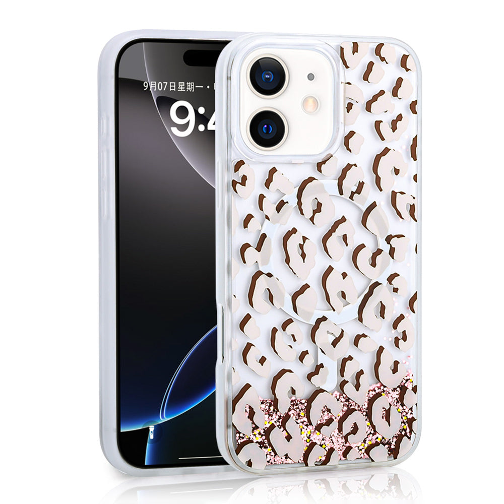 iPhone 11 Kılıf Sıvılı Simli Baskılı Şeffaf Arka Yüzey Zore Mossa Silikon Kılıf