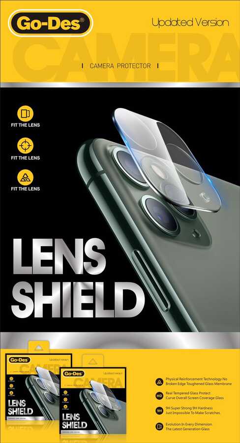 iPhone 11 Pro Go Des Lens Shield Kamera Lens Koruyucu