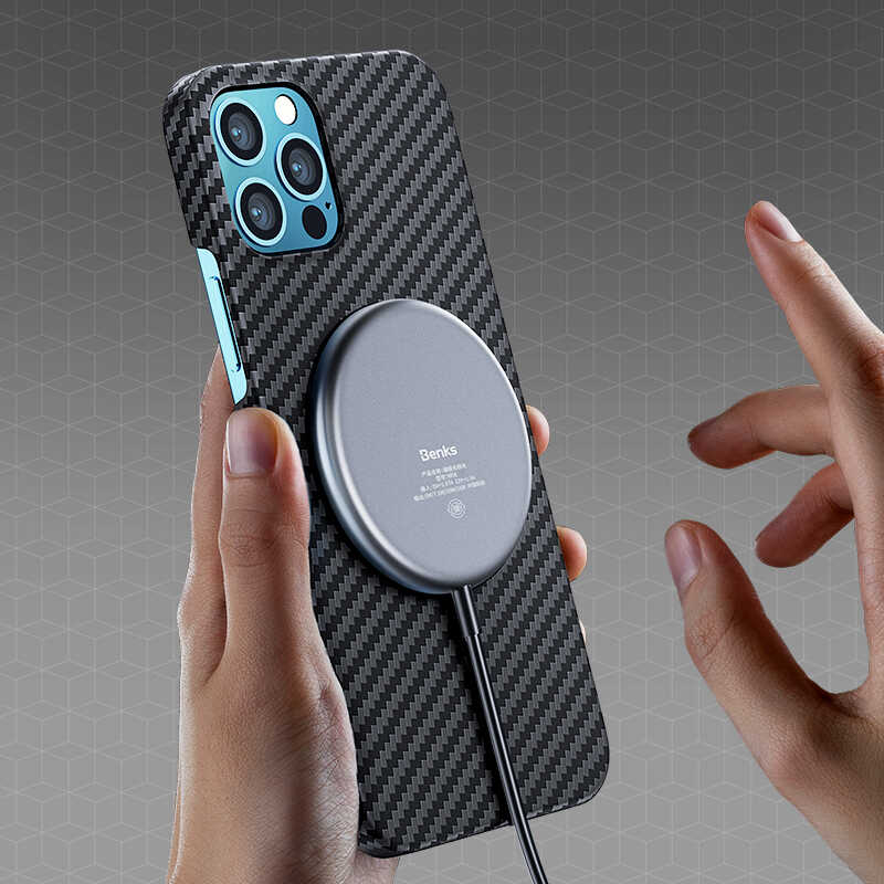 iPhone 12 Kılıf Benks MFİ M-safe Magnetic Aramid Kılıf