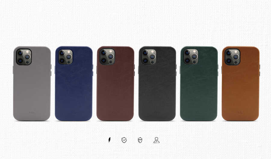iPhone 12 Kılıf Kajsa Crazy Horse Kılıf