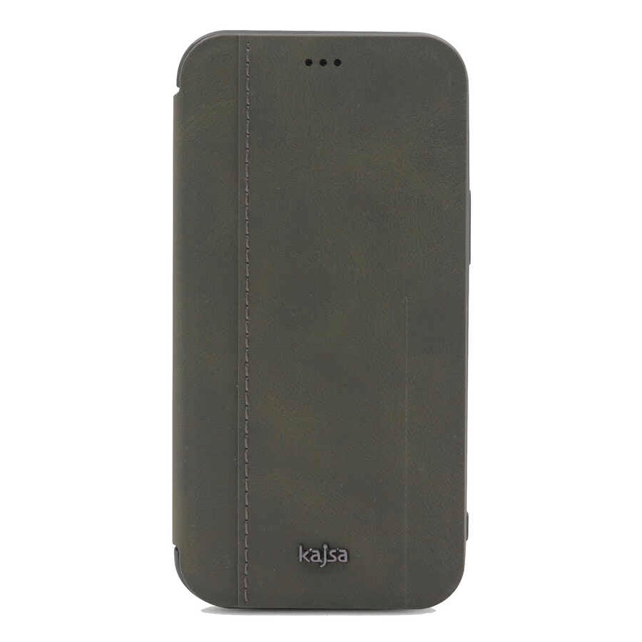 iPhone 12 Kılıf Kajsa Dale Serisi Parallel PU Folio Kılıf