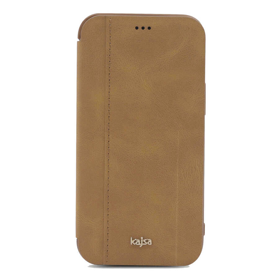 iPhone 12 Kılıf Kajsa Dale Serisi Parallel PU Folio Kılıf