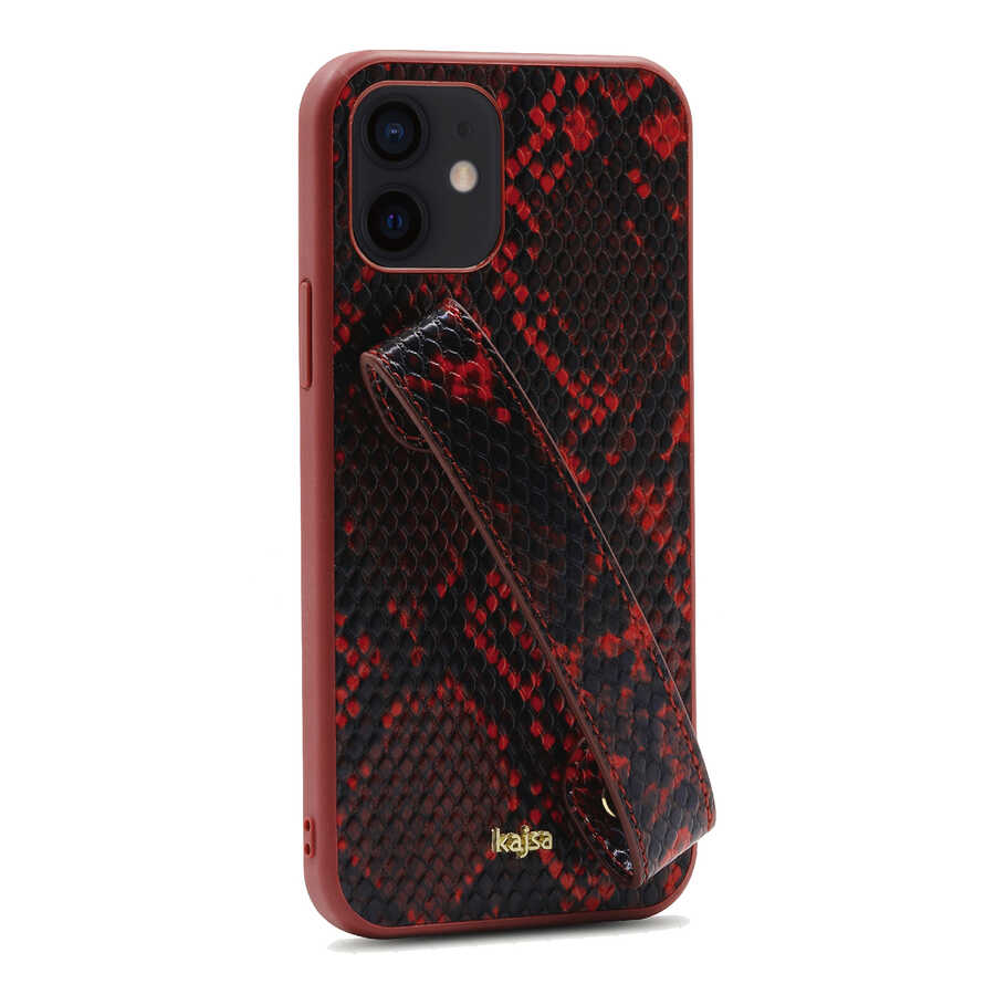 iPhone 12 Kılıf Kajsa Glamorous Serisi Snake Handstrap Kılıf