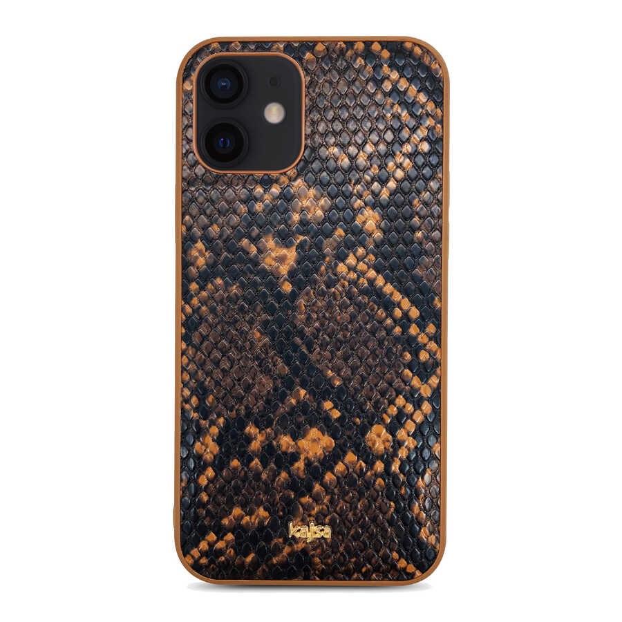 iPhone 12 Kılıf Kajsa Glamorous Serisi Snake Pattern Kılıf