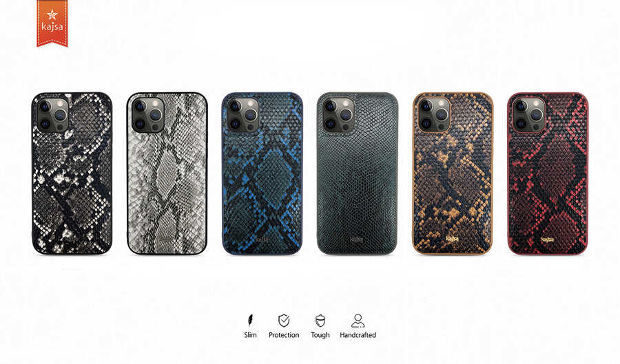 iPhone 12 Kılıf Kajsa Glamorous Serisi Snake Pattern Kılıf