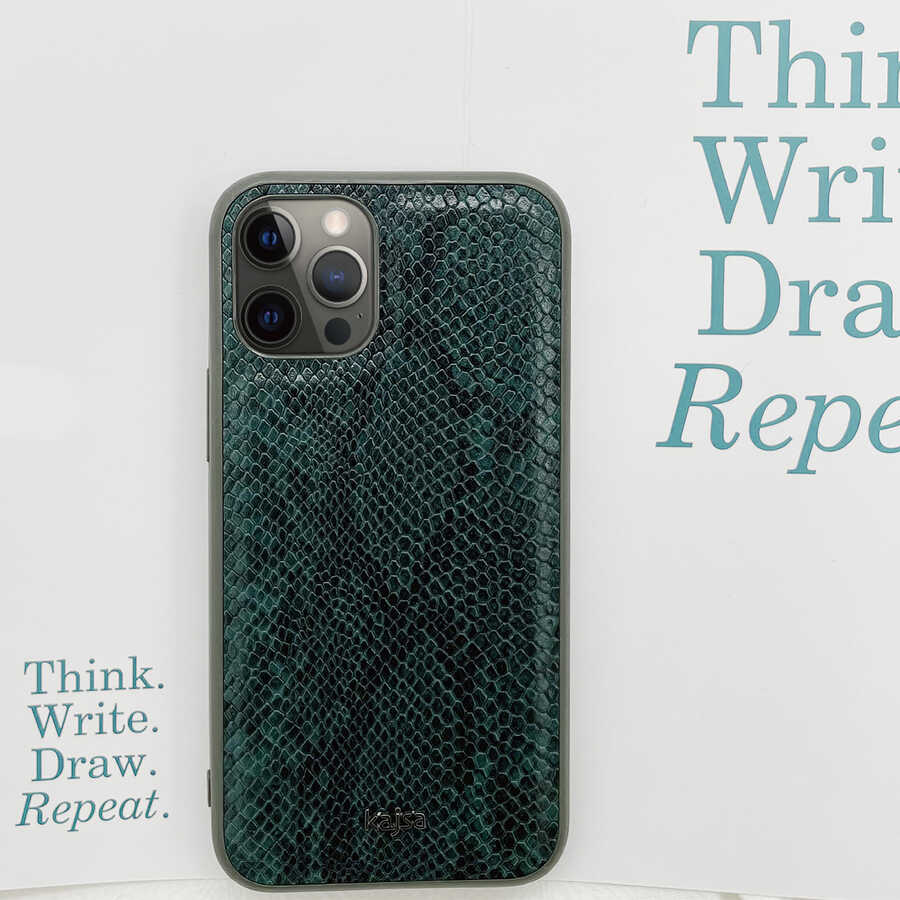 iPhone 12 Kılıf Kajsa Glamorous Serisi Snake Pattern Kılıf