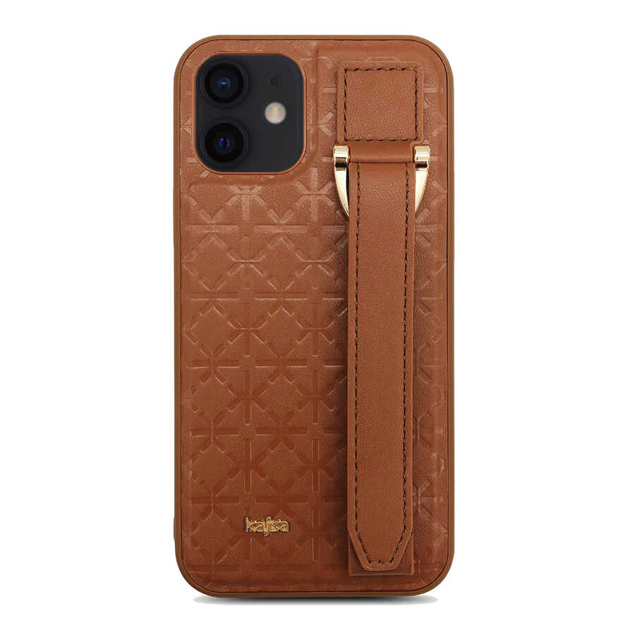 iPhone 12 Kılıf Kajsa Neo Clasic Serisi Mono K Strap Kılıf