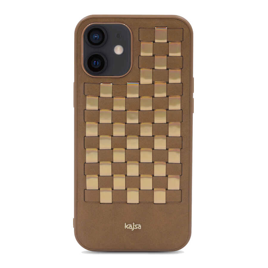 iPhone 12 Kılıf Kajsa Preppie Serisi Spotlight Woven Kılıf