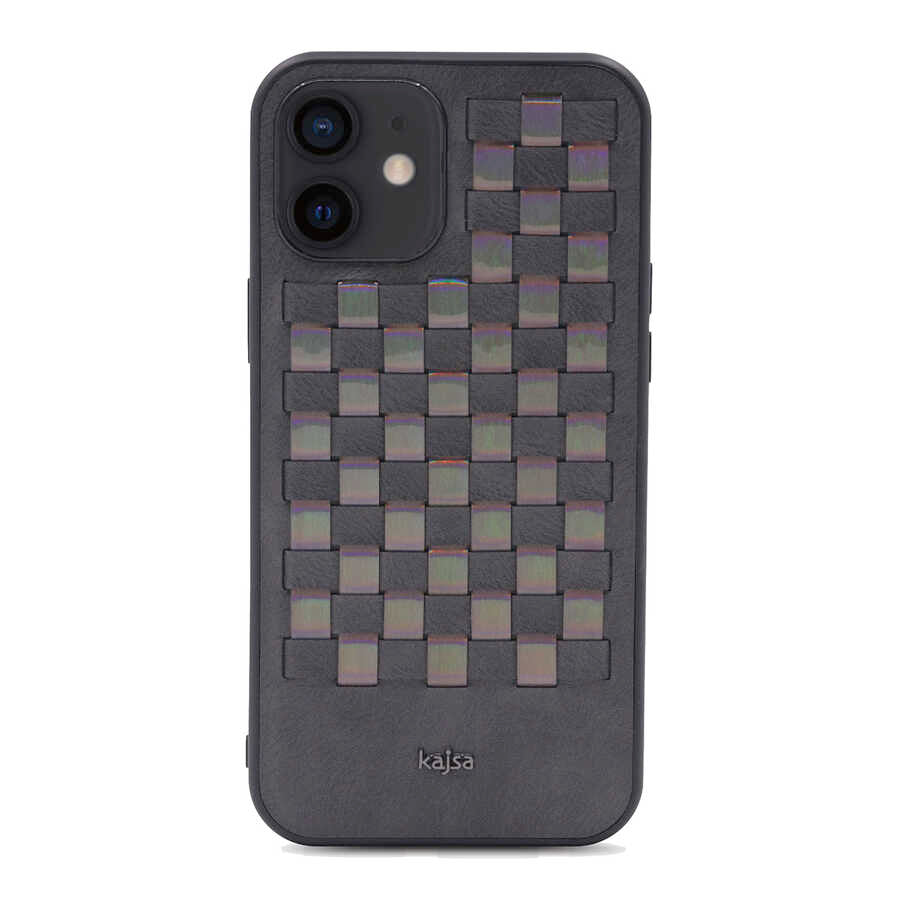 iPhone 12 Kılıf Kajsa Preppie Serisi Spotlight Woven Kılıf