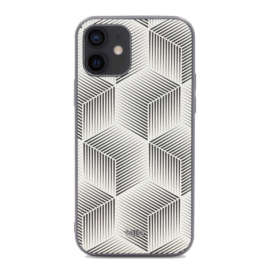 iPhone 12 Kılıf Kajsa Splendid Serisi 3D Cube Kılıf
