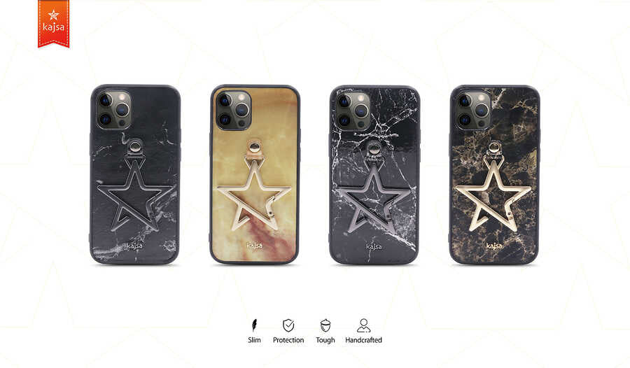iPhone 12 Kılıf Kajsa Starry Serisi Marble Kılıf