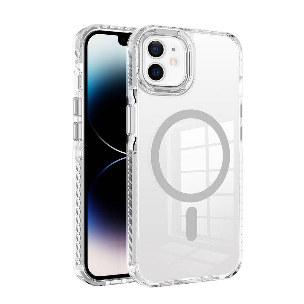 iPhone 12 Kılıf M-safe Şarj Özellikli Airbagli Takılabilir Askı Aparatlı Zore Nana Kılıf