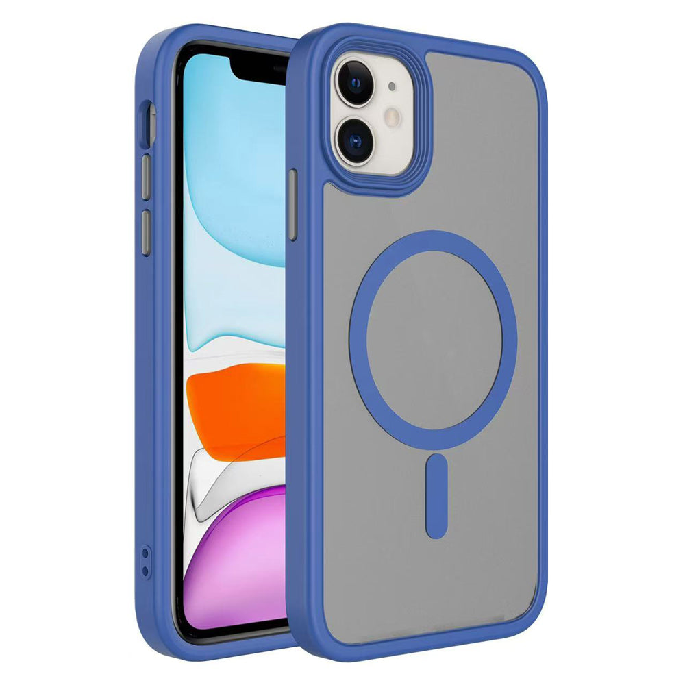 iPhone 12 Kılıf Mat Arka Yüzey Wireless Şarj Özellikli Zore Flet M-safe Kılıf