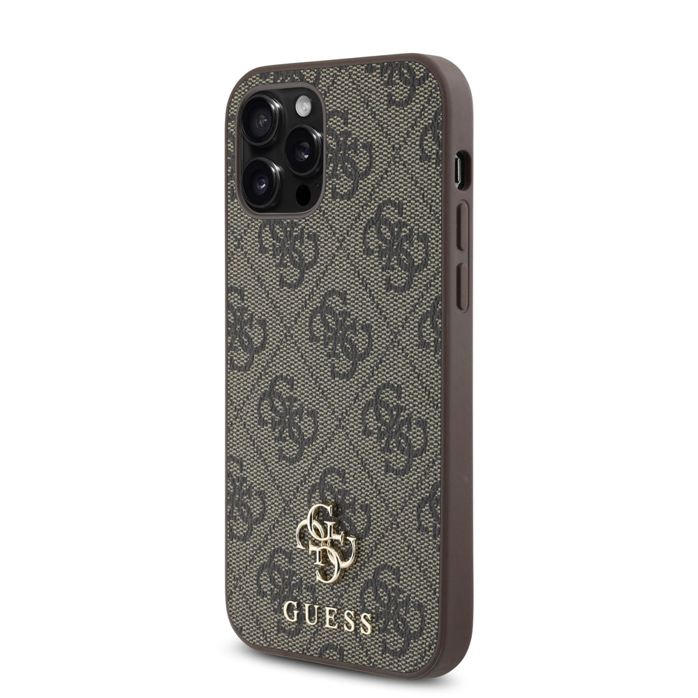 iPhone 12 Pro Kılıf Guess Orijinal Lisanslı M-safe Şarj Özellikli Small 4G Classic Kılıf