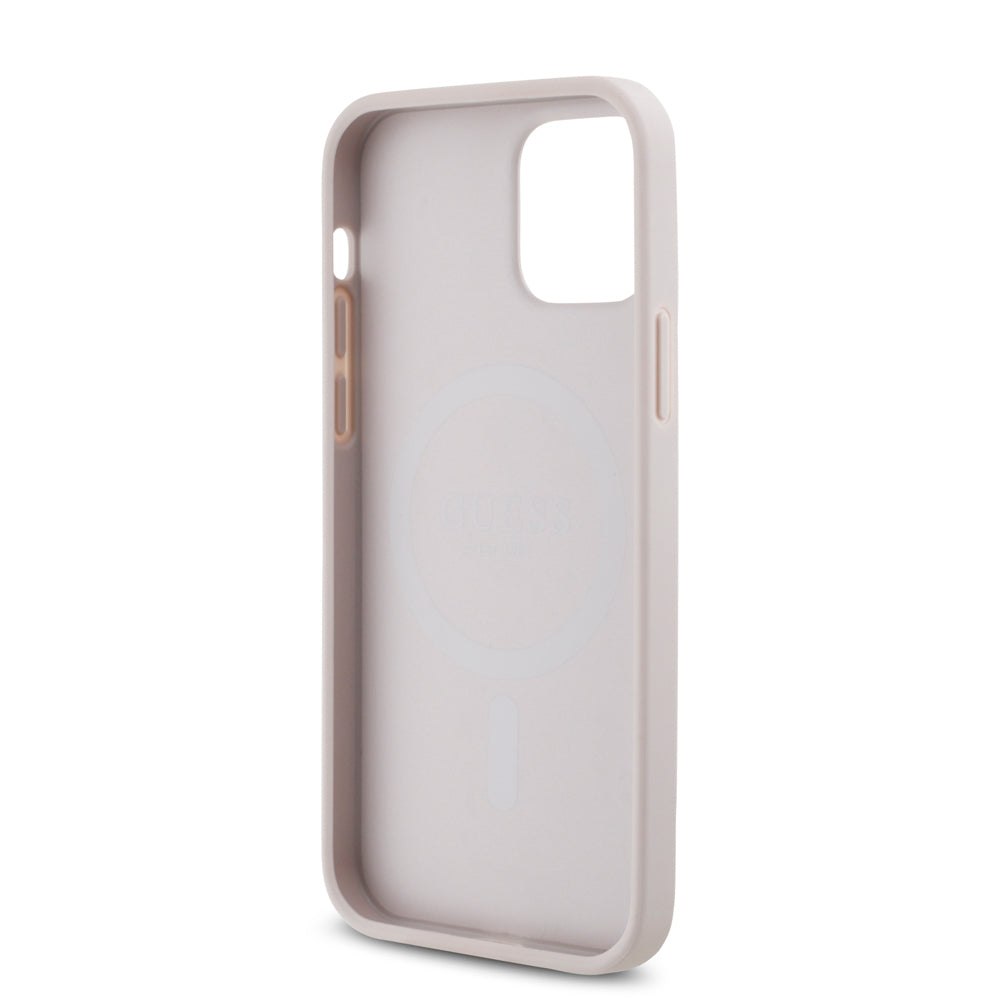 iPhone 12 Pro Kılıf Guess Orijinal Lisanslı M-safe Şarj Özellikli Small 4G Classic Kılıf