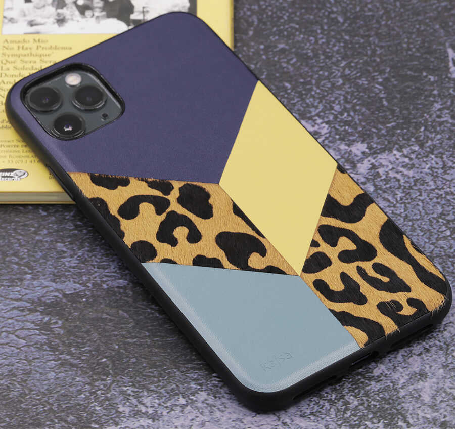 iPhone 12 Pro Kılıf Kajsa Glamorous Serisi Leopard Combo Kılıf