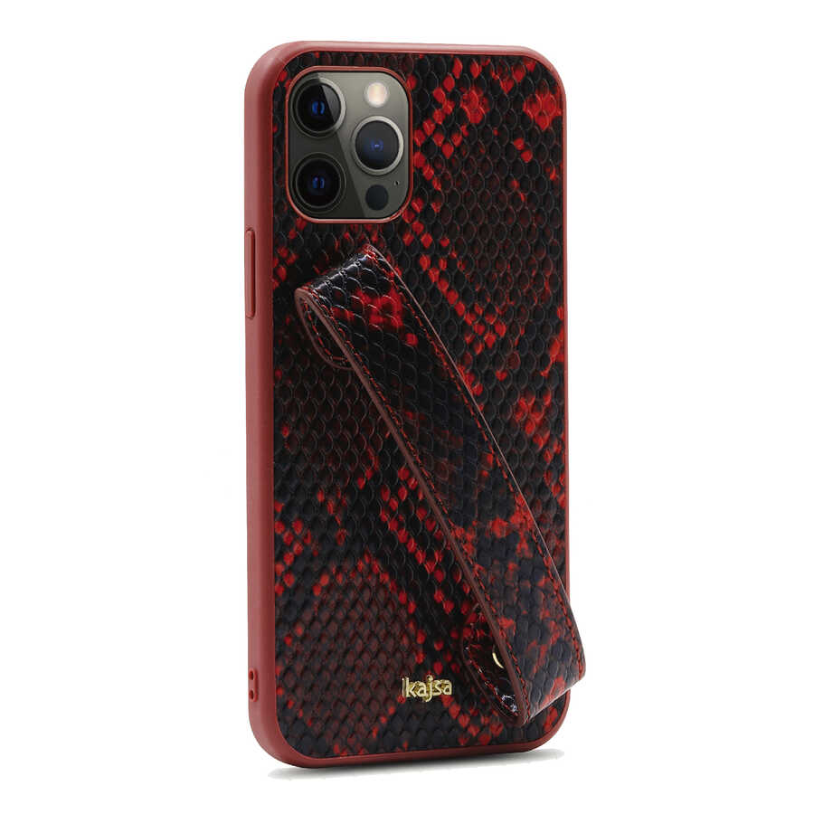 iPhone 12 Pro Kılıf Kajsa Glamorous Serisi Snake Handstrap Kılıf