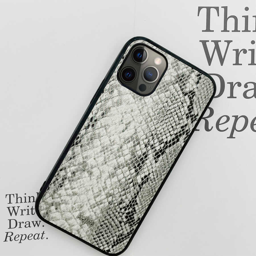 iPhone 12 Pro Kılıf Kajsa Glamorous Serisi Snake Pattern Kılıf
