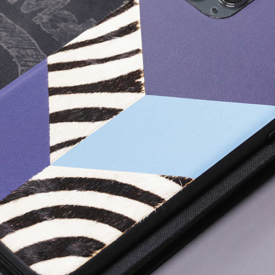 iPhone 12 Pro Kılıf Kajsa Glamorous Serisi Zebra Combo Kılıf