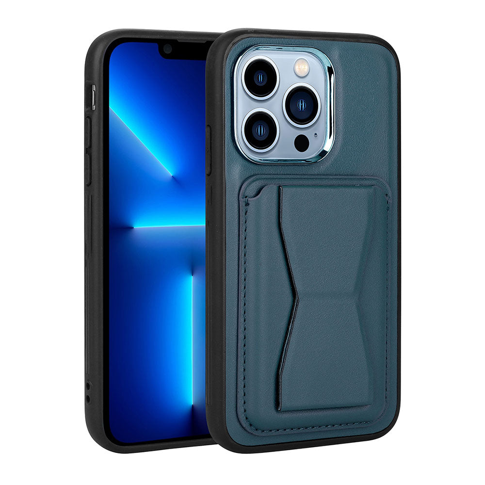 iPhone 12 Pro Kılıf Kartlıklı Standlı Pu Deri Zore Memo Kılıf