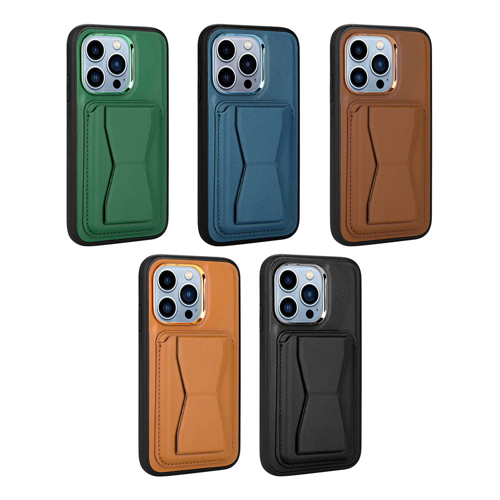 iPhone 12 Pro Kılıf Kartlıklı Standlı Pu Deri Zore Memo Kılıf