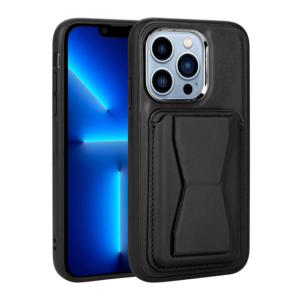 iPhone 12 Pro Kılıf Kartlıklı Standlı Pu Deri Zore Memo Kılıf