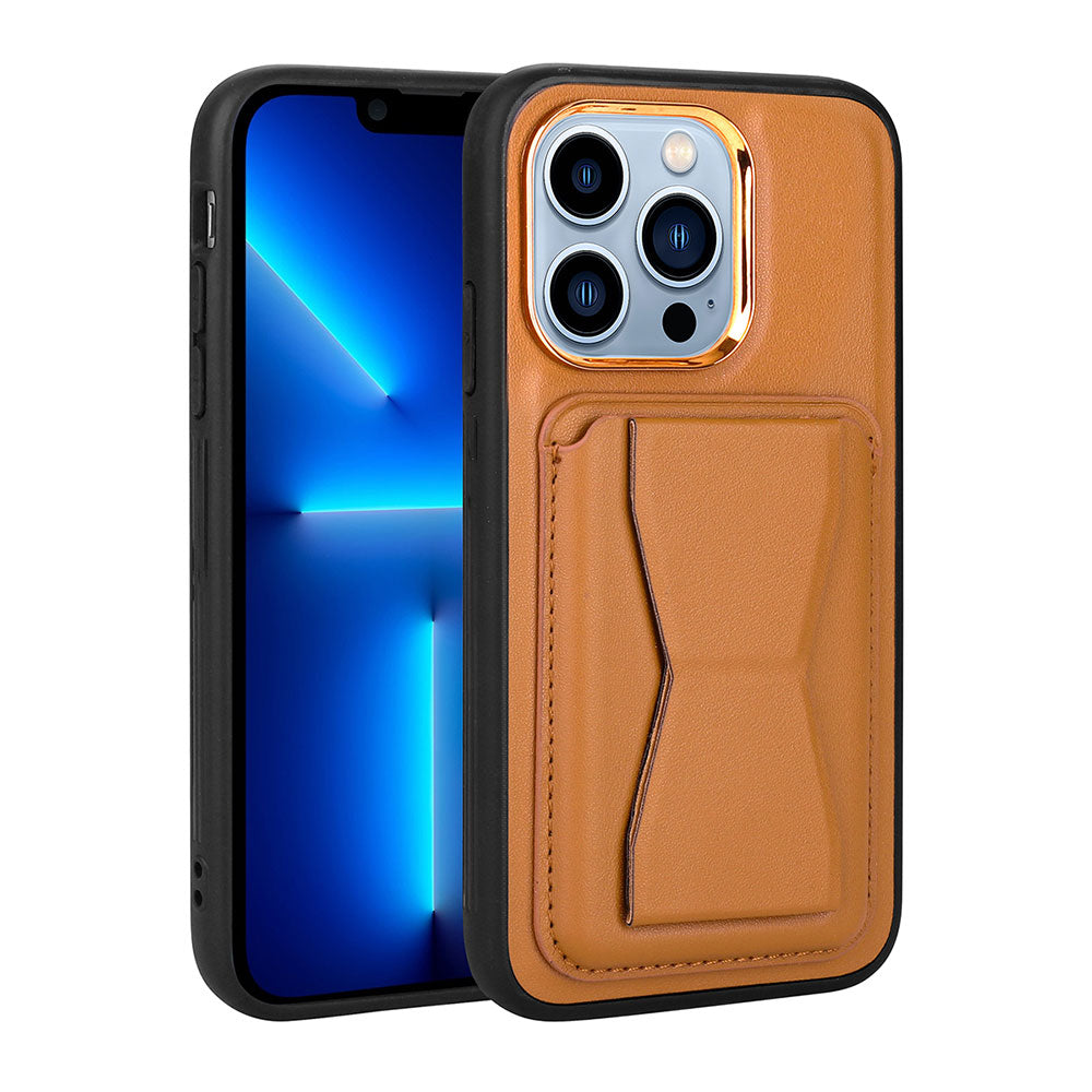 iPhone 12 Pro Kılıf Kartlıklı Standlı Pu Deri Zore Memo Kılıf