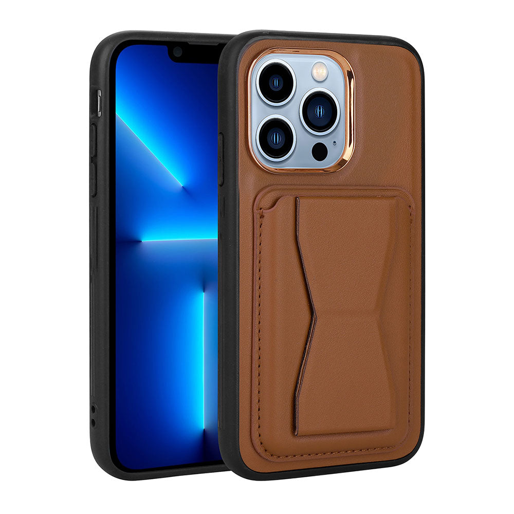 iPhone 12 Pro Kılıf Kartlıklı Standlı Pu Deri Zore Memo Kılıf