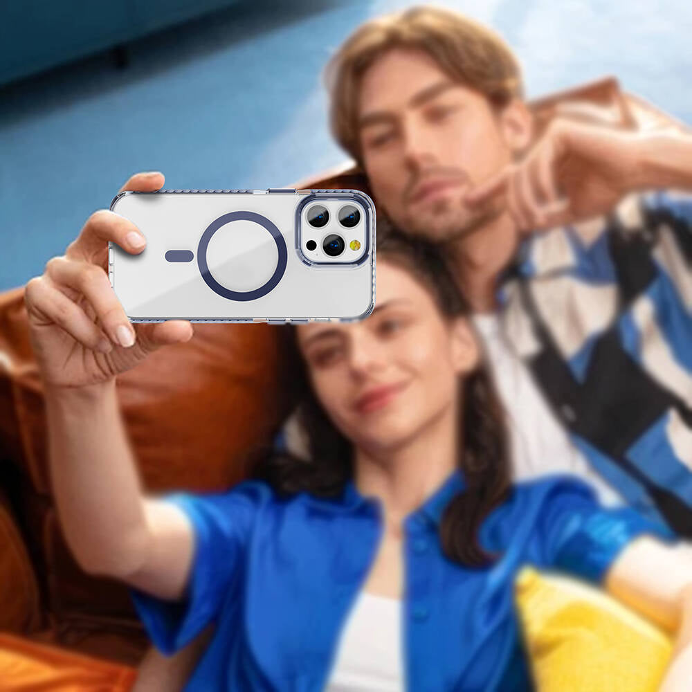 iPhone 12 Pro Kılıf M-safe Şarj Özellikli Airbagli Takılabilir Askı Aparatlı Zore Nana Kılıf