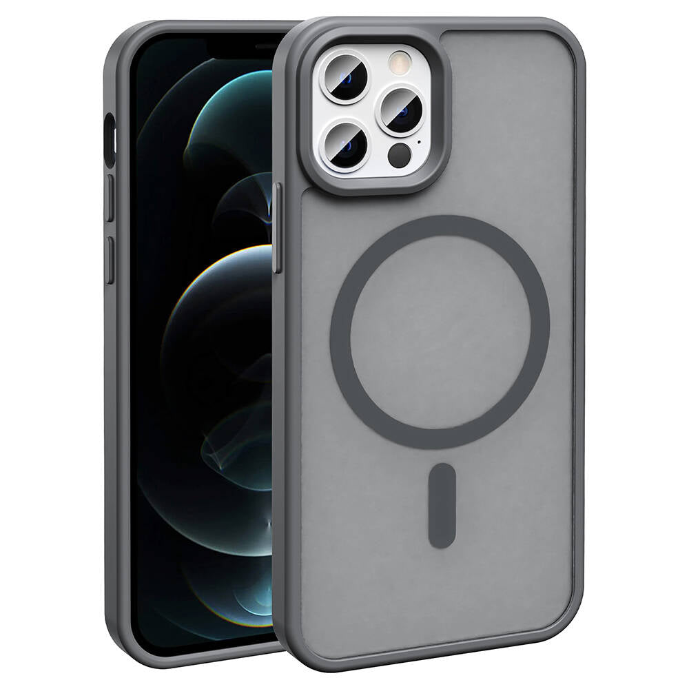 iPhone 12 Pro Kılıf M-safe Şarj Özellikli Mat Arka Yüzey Zore Sio Kılıf