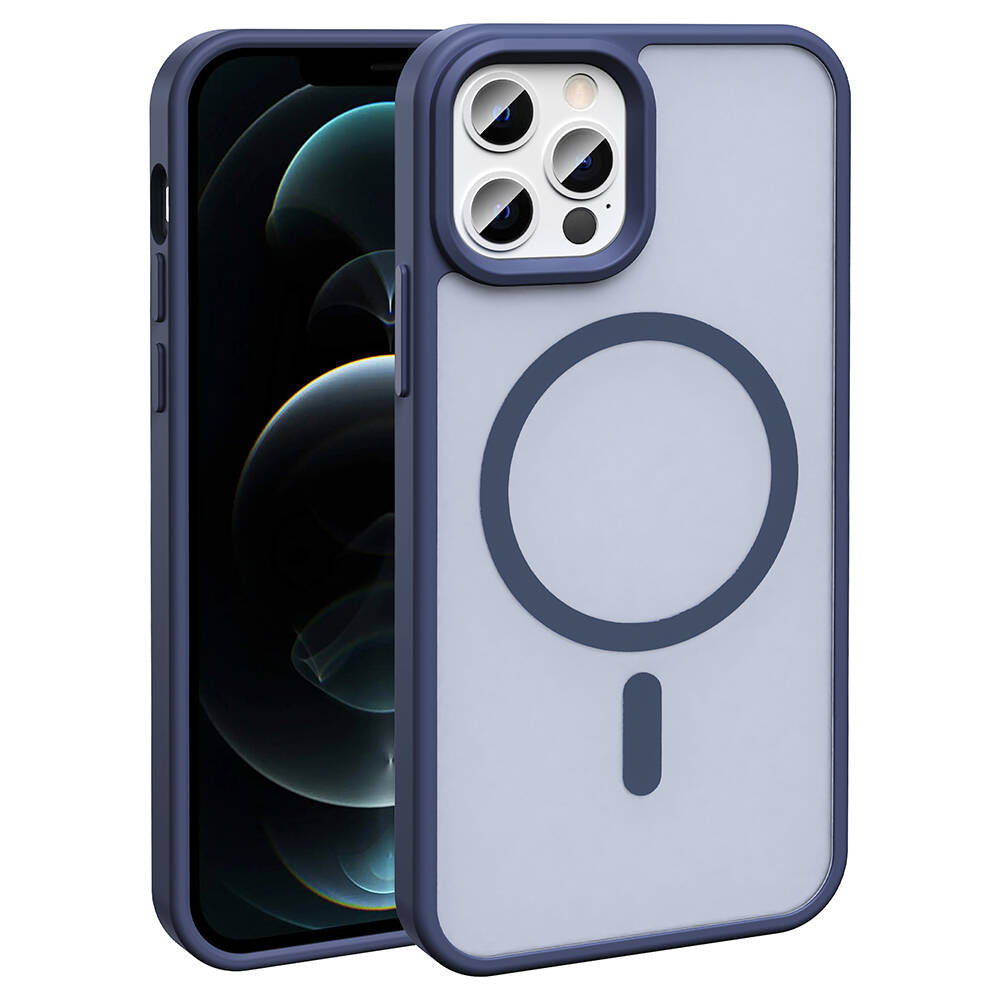 iPhone 12 Pro Kılıf M-safe Şarj Özellikli Mat Arka Yüzey Zore Sio Kılıf