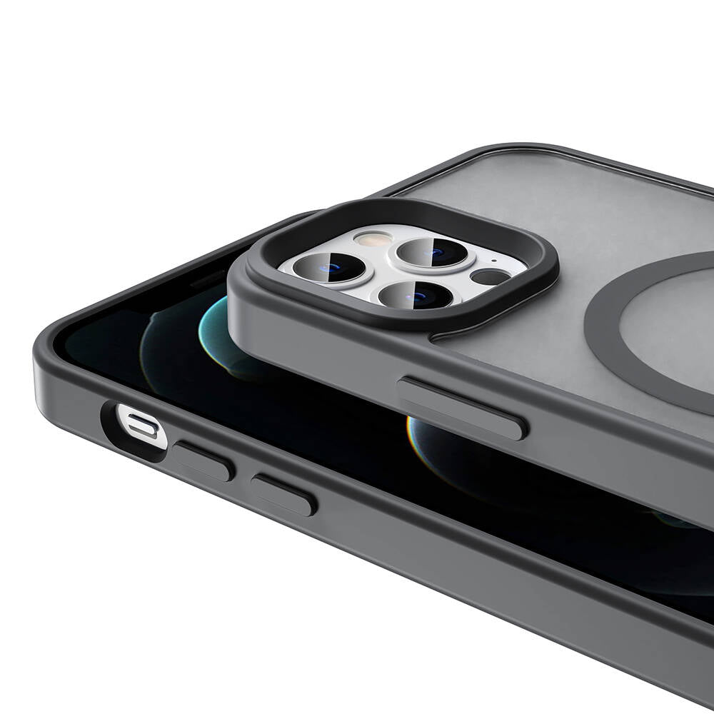 iPhone 12 Pro Kılıf M-safe Şarj Özellikli Mat Arka Yüzey Zore Sio Kılıf