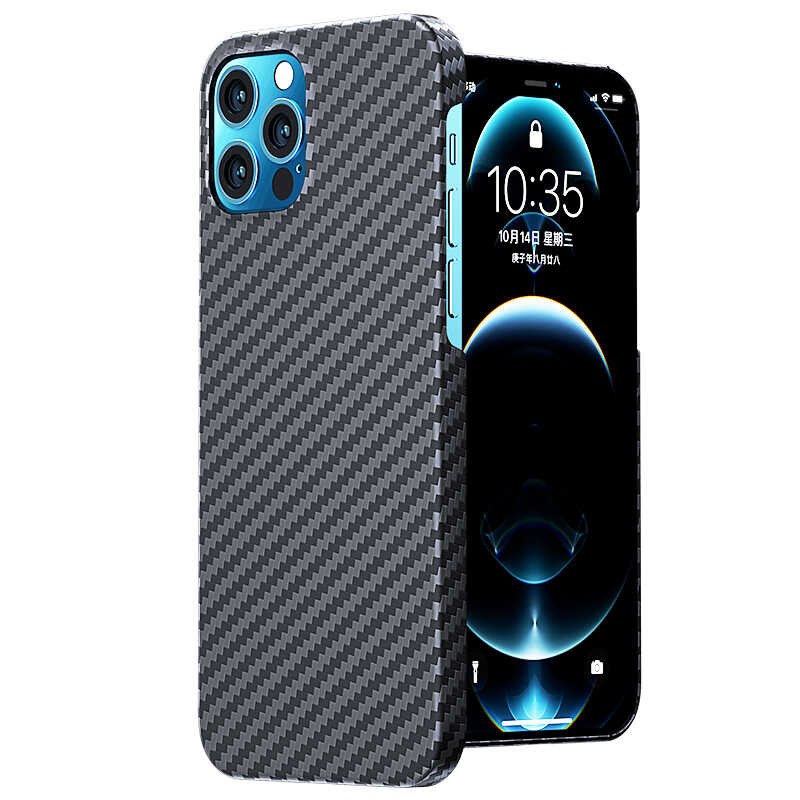 iPhone 12 Pro Max Kılıf Benks MFİ M-safe Magnetic Aramid Karbon Kılıf