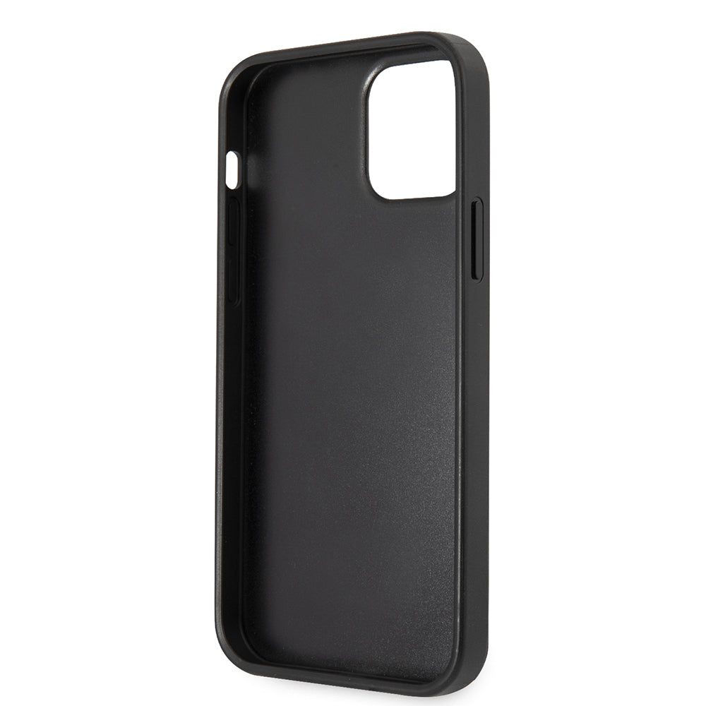 iPhone 12 Pro Max Kılıf Guess Orijinal Lisanslı PU Deri Büyük Metal Logo Dizaynlı Kılıf