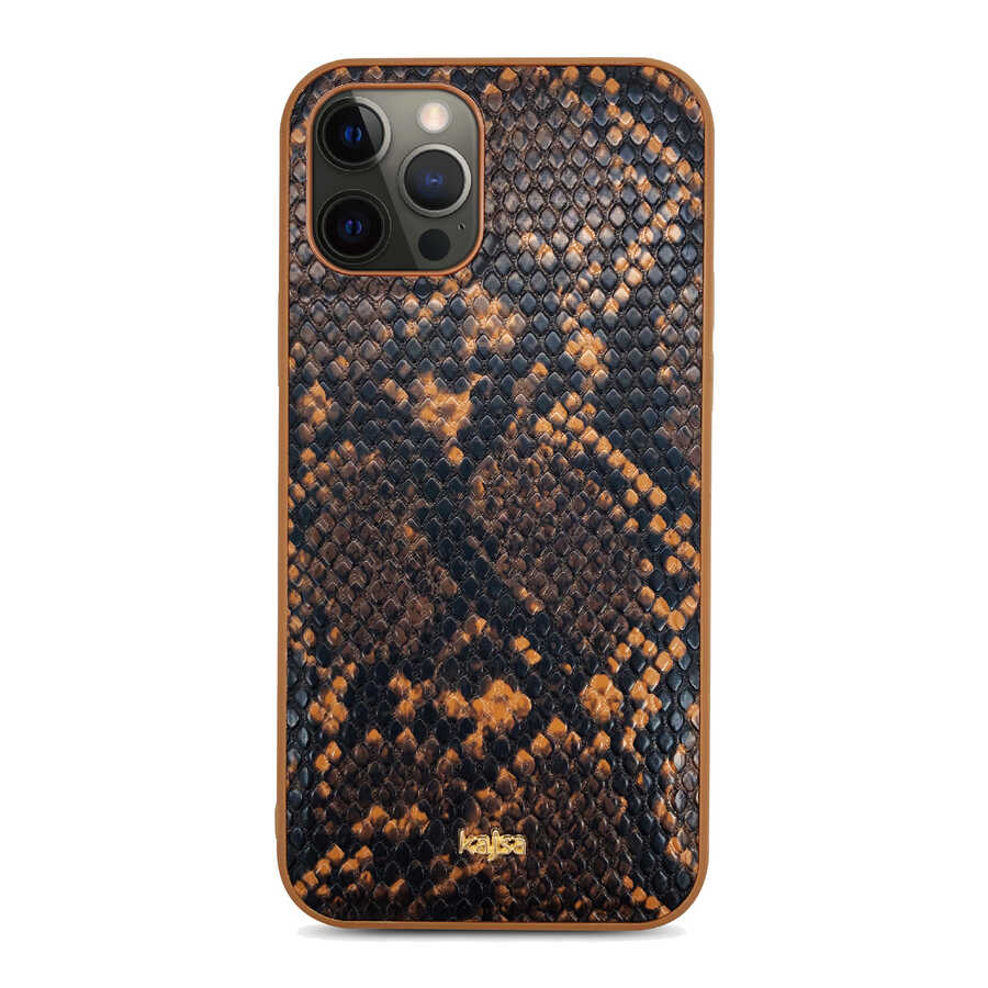 iPhone 12 Pro Max Kılıf Kajsa Glamorous Serisi Snake Pattern Kılıf