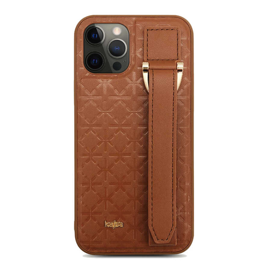 iPhone 12 Pro Max Kılıf Kajsa Neo Clasic Serisi Mono K Strap Kılıf