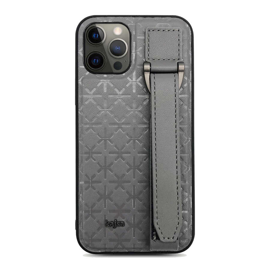 iPhone 12 Pro Max Kılıf Kajsa Neo Clasic Serisi Mono K Strap Kılıf