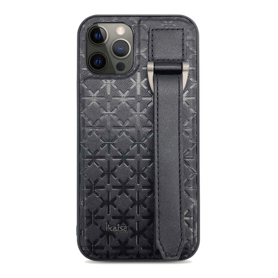 iPhone 12 Pro Max Kılıf Kajsa Neo Clasic Serisi Mono K Strap Kılıf