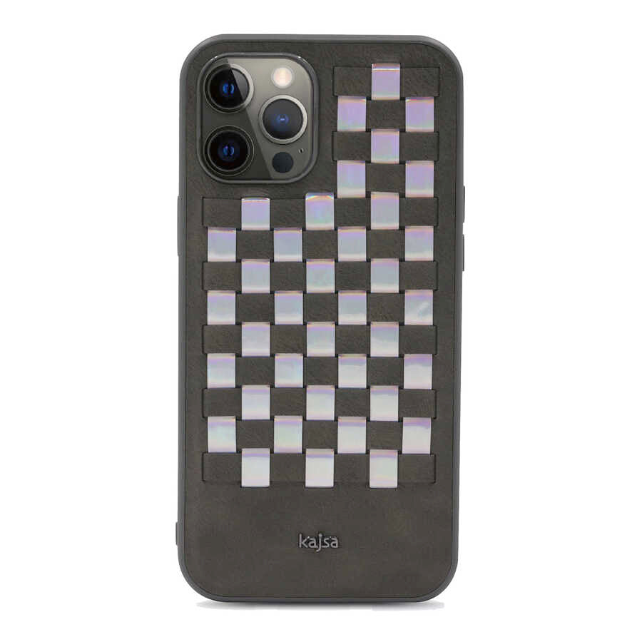 iPhone 12 Pro Max Kılıf Kajsa Preppie Serisi Spotlight Woven Kılıf