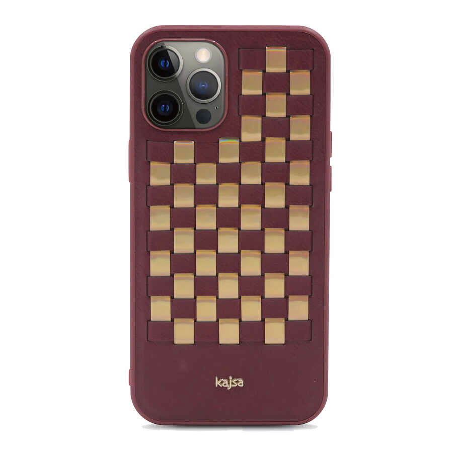 iPhone 12 Pro Max Kılıf Kajsa Preppie Serisi Spotlight Woven Kılıf