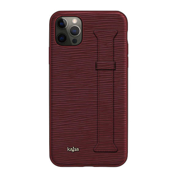 iPhone 12 Pro Max Kılıf Kajsa Wave Pattern Handstrap Kılıf