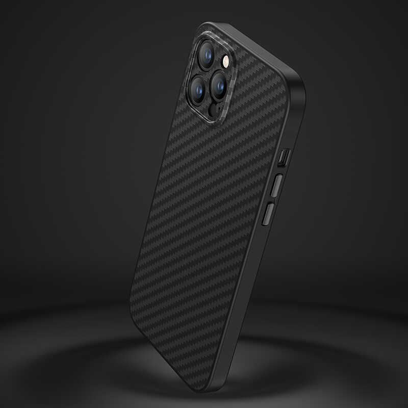 iPhone 12 Pro Max Kılıf Karbon Fiber Benks Hybrid Kevlar Kılıf