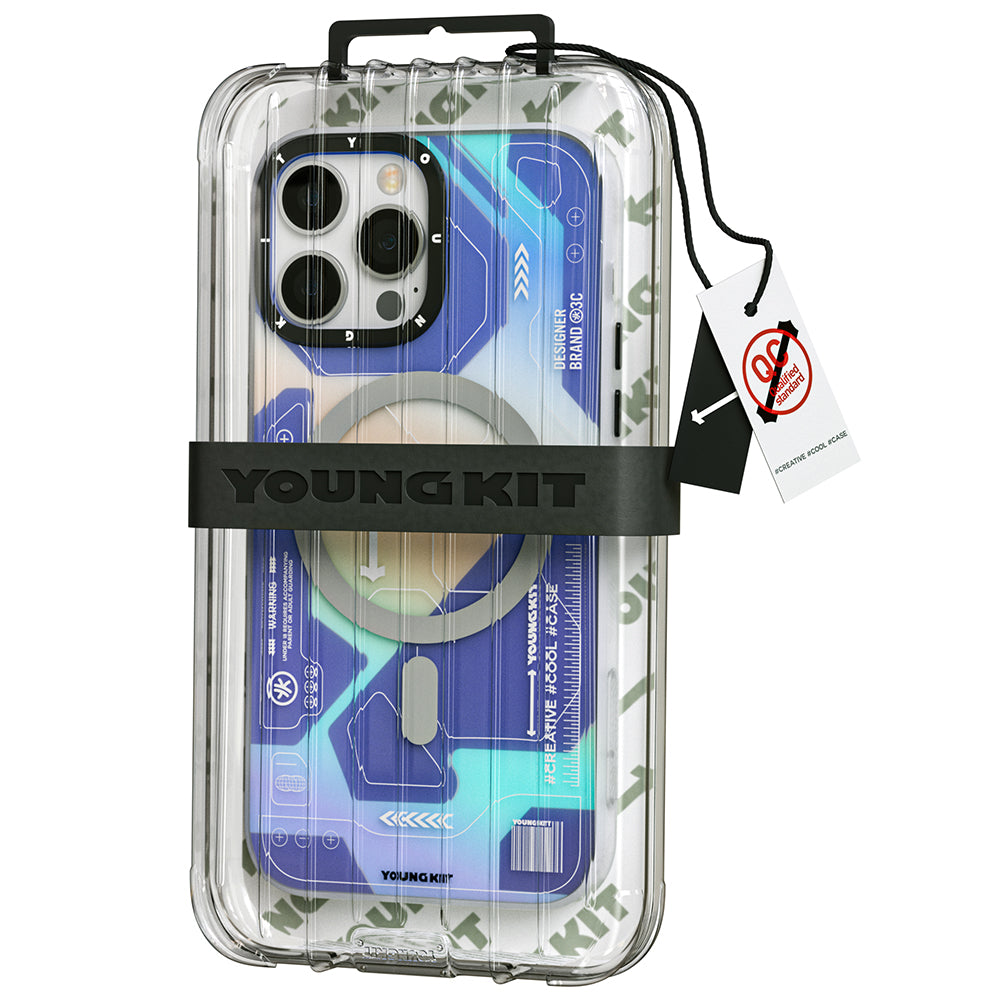 iPhone 12 Pro Max Kılıf M-safe Şarj Özellikli YoungKit Metaverse Serisi Kılıf