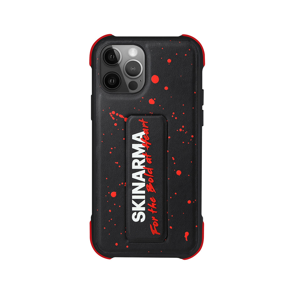 iPhone 12 Pro Max Kılıf SkinArma Standlı Deri Görünümlü Funsha Kılıf