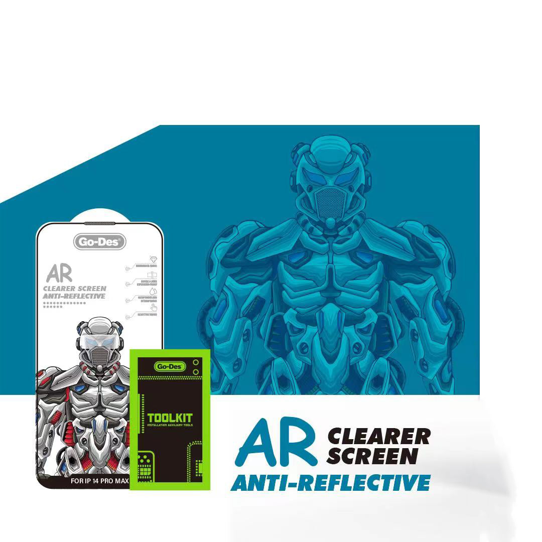 iPhone 13 Go Des Anti Reflective Temperli Cam Ekran Koruyucu