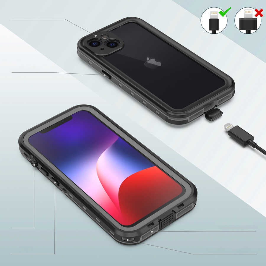 iPhone 13 Kılıf 1-1 Su Geçirmez Kılıf