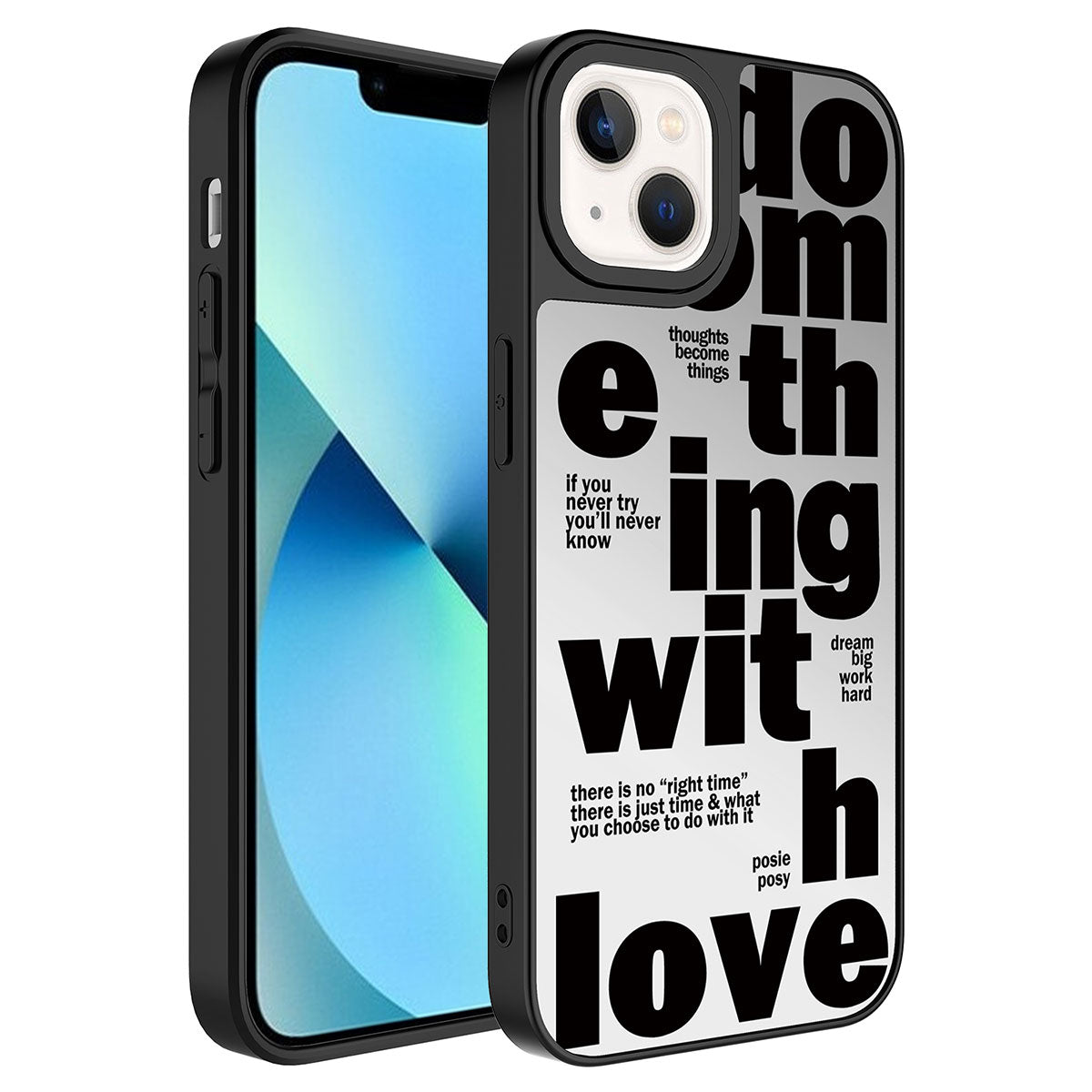 iPhone 13 Kılıf Aynalı Desenli Kamera Korumalı Parlak Zore Mirror Kılıf