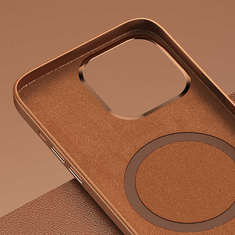 iPhone 13 Kılıf Benks Magnetic Hakiki Deri Kılıf