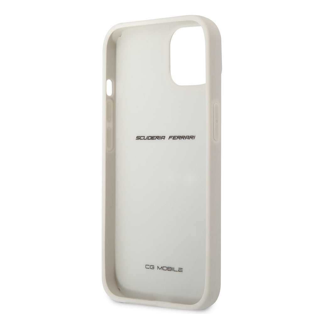 iPhone 13 Kılıf Ferrari Orijinal Lisanlı Klasik Metal Logolu Karbon Dizayn Kılıf