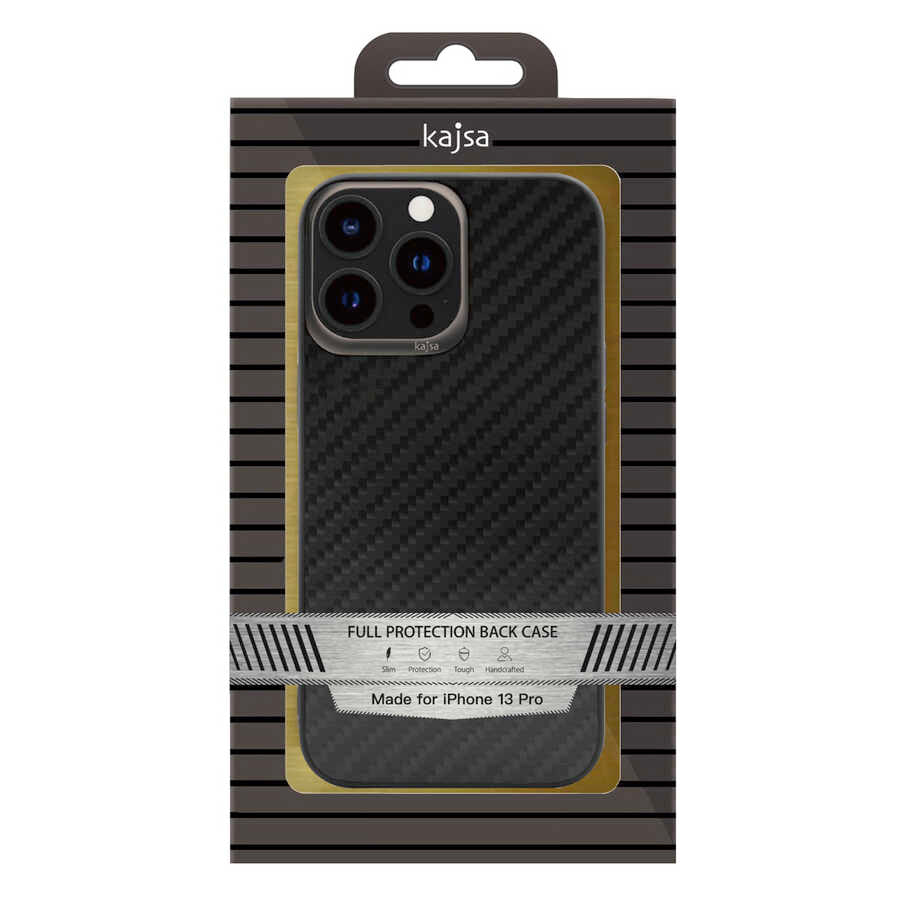 iPhone 13 Kılıf Kajsa Carbon Fiber Collection Arka Kılıf